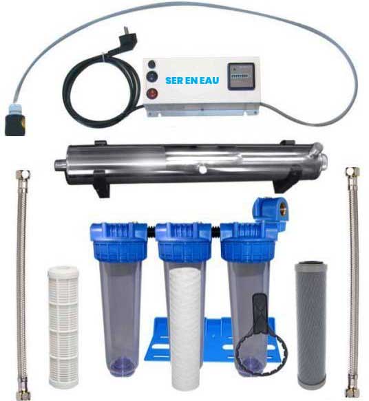 Stérilisateur UV pour stérilisation de l'eau de puits, de pluie